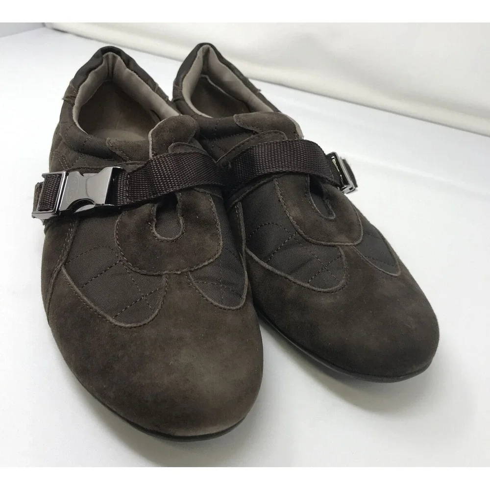 CIRCA Joan & David Womens Comfort 365 Brown Slip On Casual Flats Loafer Size 8M